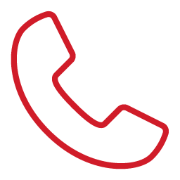 Red telephone receiver icon